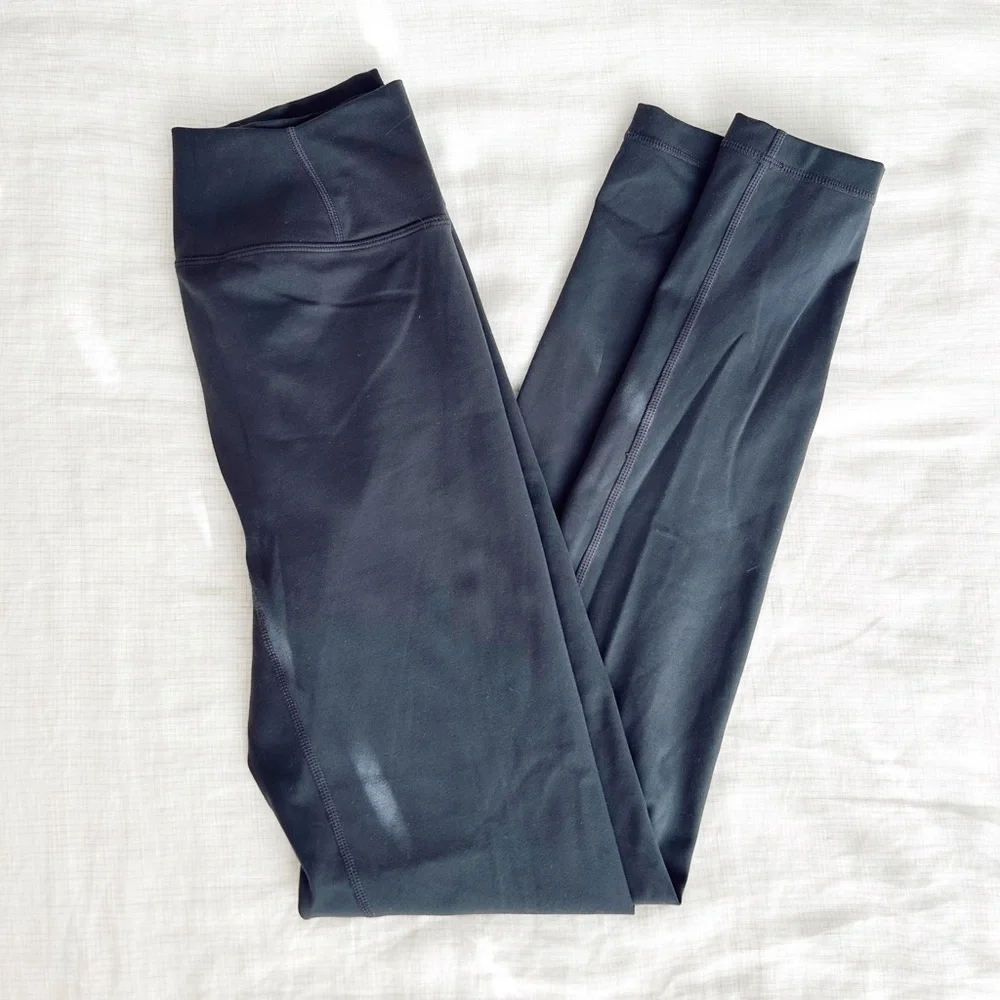 Women's Gray High-Waisted Leggings - Picture 2 of 3